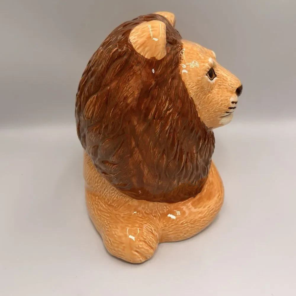 Vintage 1991 Hearth & Home Lion Meerkat Cookie Jar Serengeti Safari Jungle Rare